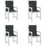  Jastuci za vrtne stolice 4 kom crni 100 x 50 x 3 cm od tkanine | shoptok.hr