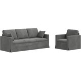  Set sofe 2 pcs Tamno siva 198 x 78 x 80 cm Baršun | shoptok.hr