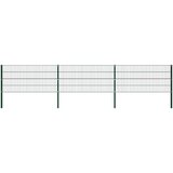  Ogradni panel sa stupovima od željeza 522 x 80 cm zelene boje | Eponuda.com
