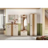 XORA STENSKO OGLEDALO, 100/70/2 cm steklo, leseni material | Shoptok.si