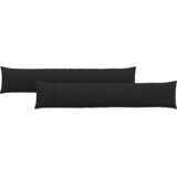  Jastučići za sofu 2 pcs Crna 200 x 40 cm tkanina | shoptok.hr