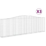  Lučne gabionske košare 3 kom 400x30x120/140cm pocinčano željezo | shoptok.hr