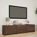 TV ormarić s LED rasvjetom Smeđi hrast 165 x 34 x 40 cm | shoptok.hr
