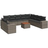  11-dijelni set vrtnih sofa od poliratana s jastucima sivi | shoptok.hr