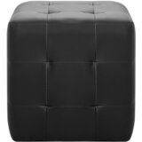  Tabure 2 kom crni 30 x 30 x 30 cm od umjetne kože | Eponuda.com