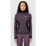 Ascender Merino Mock Neck Funkcijska majica mauve / black