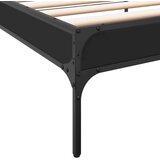  Okvir za krevet crni 100x200 cm konstruirano drvo i metal | shoptok.hr