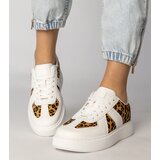Gemre White leopard-print women's sneakers Toris | Shoptok.si