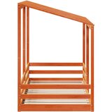 vidaXL Dječji krevet s krovom voštano smeđi 90 x 200 cm borovina | shoptok.hr