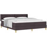 Krevet s opruga kutije Tamno smeđa 200 x 180 cm tkanina | shoptok.hr