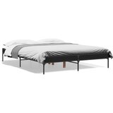  Okvir za krevet crni 150x200 cm konstruirano drvo i metal | Eponuda.ba