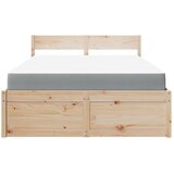 Krevet s ladicama i madracem 140 x 190 cm od masivne borovine | Eponuda.com