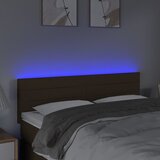  LED uzglavlje tamnosmeđe 144x5x78/88 cm od tkanine | shoptok.hr