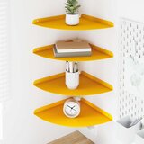  Lebdeća polica s policom s pohranom 4 pcs Žuta 30 x 30 x 2 cm - žuta boja senfa 30 cm 4 | shoptok.hr