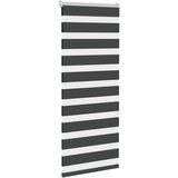 vidaXL Zavjesa zebra crna 60x150 cm širina tkanine 55,9 cm poliester | shoptok.hr
