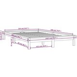  Posteljni okvir bel 135x190 cm trdna borovina, (20685179) | Shoptok.si