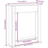  Okvir za kamin crni hrast 75x20x87,5 cm inženjerski drvo | shoptok.hr