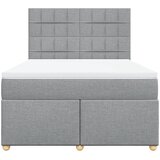  Krevet s oprugama i madracem svjetlosivi 140x190 cm od tkanine | shoptok.hr
