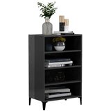  Komoda visoki sjaj siva 57 x 35 x 90 cm od konstruiranog drva | shoptok.hr