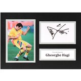  Gheorghe hagi signed A4 photo display romania autograph memorabilia coa | Shoptok.si