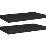 Maison Chic 2 kosi Stenske Police - Viseče police črne 50x23x3,8 cm MDF, (21758715) Cene