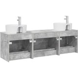  Set ormarića za kupaonicu 3 kom. Betonska siva 62,5 x 44,5 x 50 cm | Shoptok.si