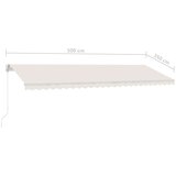  Prostostoječa ročno zložljiva tenda 500x350 cm krem, (20728859) | Shoptok.si