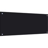  Kuhinjska zaštita od prskanja crna 100 x 40 cm kaljeno staklo | Eponuda.com
