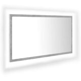 vidaXL LED kopalniško ogledalo betonsko sivo 80x8,5x37 cm iverna pl. | Shoptok.si