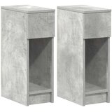  Noćni ormarići s ladicom 2 kom beton sivi 20x36x60 cm | shoptok.hr