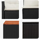  Set sofe 6 kom. Crna i krem-bijela Poli Rattan i čelik | shoptok.hr