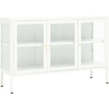 vidaXL komoda bijela 105 x 35 x 70 cm od čelika i stakla | shoptok.hr