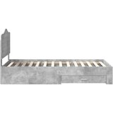  Konstrukcija postelje Betonsko siva 90 x 190 cm Konstruiran les, (5000102103) | Shoptok.si