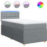 Maison Chic Box spring postelja - Vzmetna postelja z vzmetnico svetlo siv 100x200 cm blago SL4101, (21908754) | Shoptok.si
