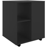 Furnova Omarica na kolesih črna 60x53x72 cm iverna plošča, (21954154) | Shoptok.si
