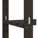  Za pohranu s 3 razine crni 60x38x90 cm masivna borovina | shoptok.hr