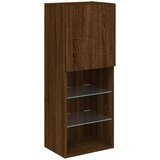 TV ormarić s LED svjetlima boja smeđeg hrasta 40,5x30x102 cm | shoptok.hr