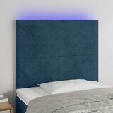  LED uzglavlje tamnoplavo 80x5x118/128 cm baršunasto | shoptok.hr