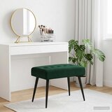  Klupa s gumbastim tkanjem Tamnozelena 60 x 40 x 45 cm Baršun | Eponuda.ba