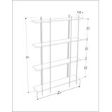 Hanah home polica za knjige moss oak black | ePonuda.com