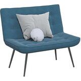  Klupa plava 110x74x84 cm baršunasta | shoptok.hr