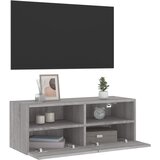  Zidni TV ormarić siva boja hrasta 80x30x30 cm konstruirano drvo | Eponuda.ba
