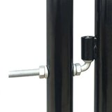 vidaXL Enojna ograjna vrata 300x175 cm črna | Shoptok.si