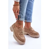 Laura Messi Women's Suede Half Shoes With Beige Ornament Rosefalls