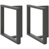 vidaXL noge za jedilno mizo t-oblika 2 kosa antracit 70x35x(72-73) cm Cene