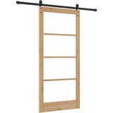  Klizna vrata ORKDAL Prirodna i crna 93 x 202 cm | shoptok.hr