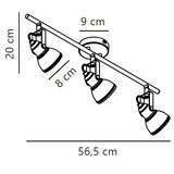 Nordlux Plafonsko spot svetlo ASLAK 3xGU10/35W/230V | Eponuda.com