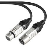 INF XLR kabel za mikrofon – moški na ženski kabel za mešalnik, ojačevalnik, zvočnik Silver 3 m, (5000090815) | Shoptok.si