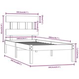  Za krevet od masivnog drva bijeli 100 x 200 cm | shoptok.hr