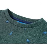  Dječja topla majica tamnozelena prošarana 128 | shoptok.hr
